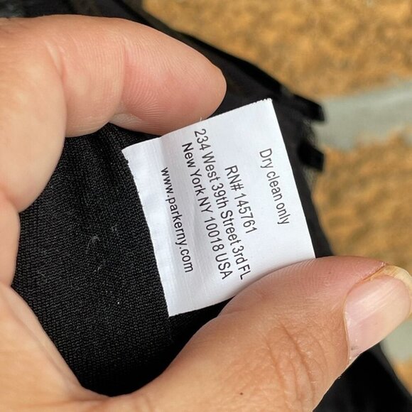 PARKER   LEATHER STRIPE DRESS SMALL - Picture 9 of 10